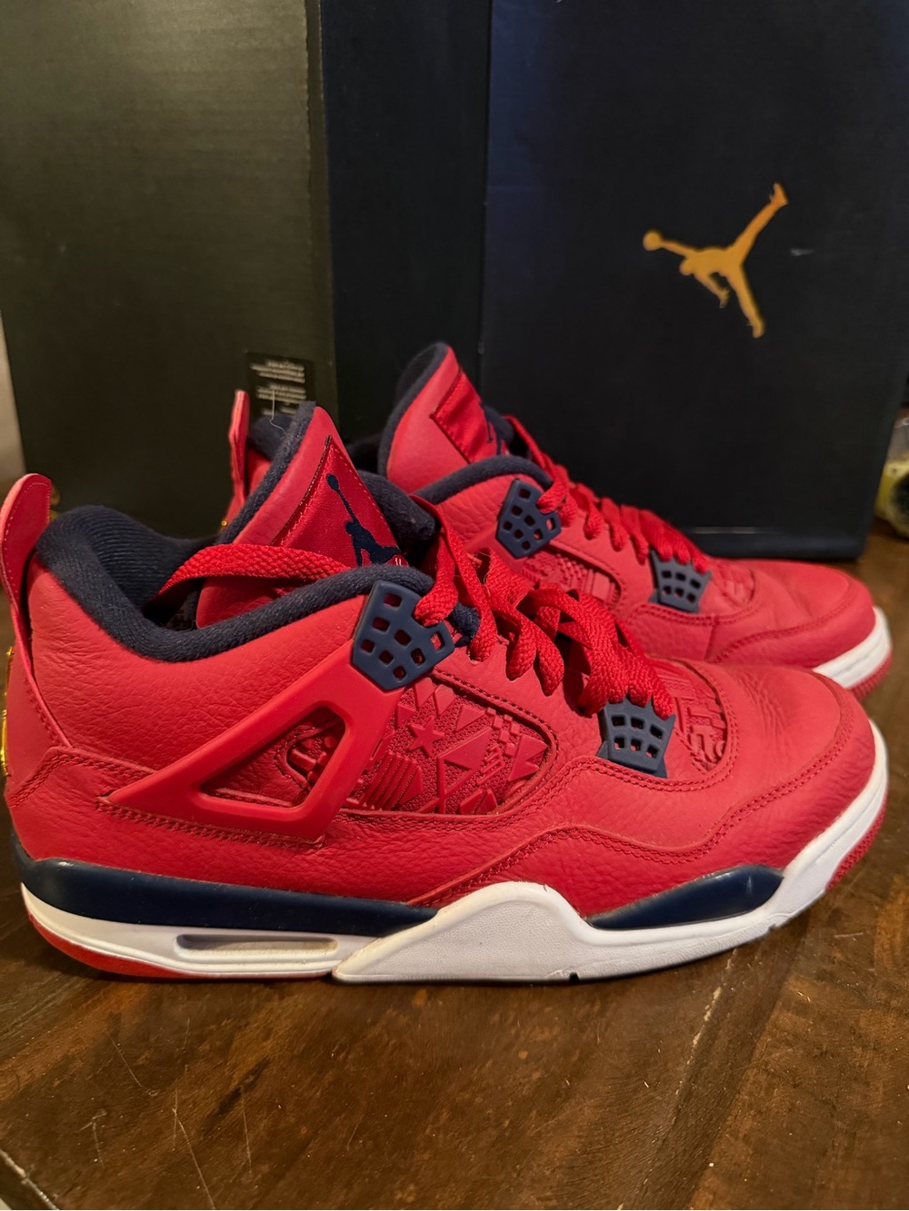 Nike Air Jordan 4 Retro 'FIBA', Gym Red - 9.5M